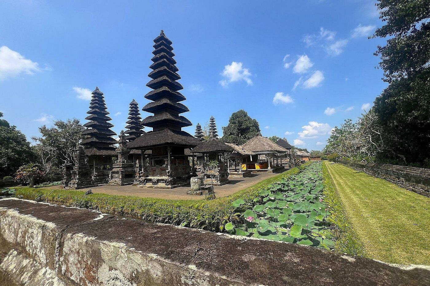 Taman Ayun royal temple with multi-tiered meru shrines
