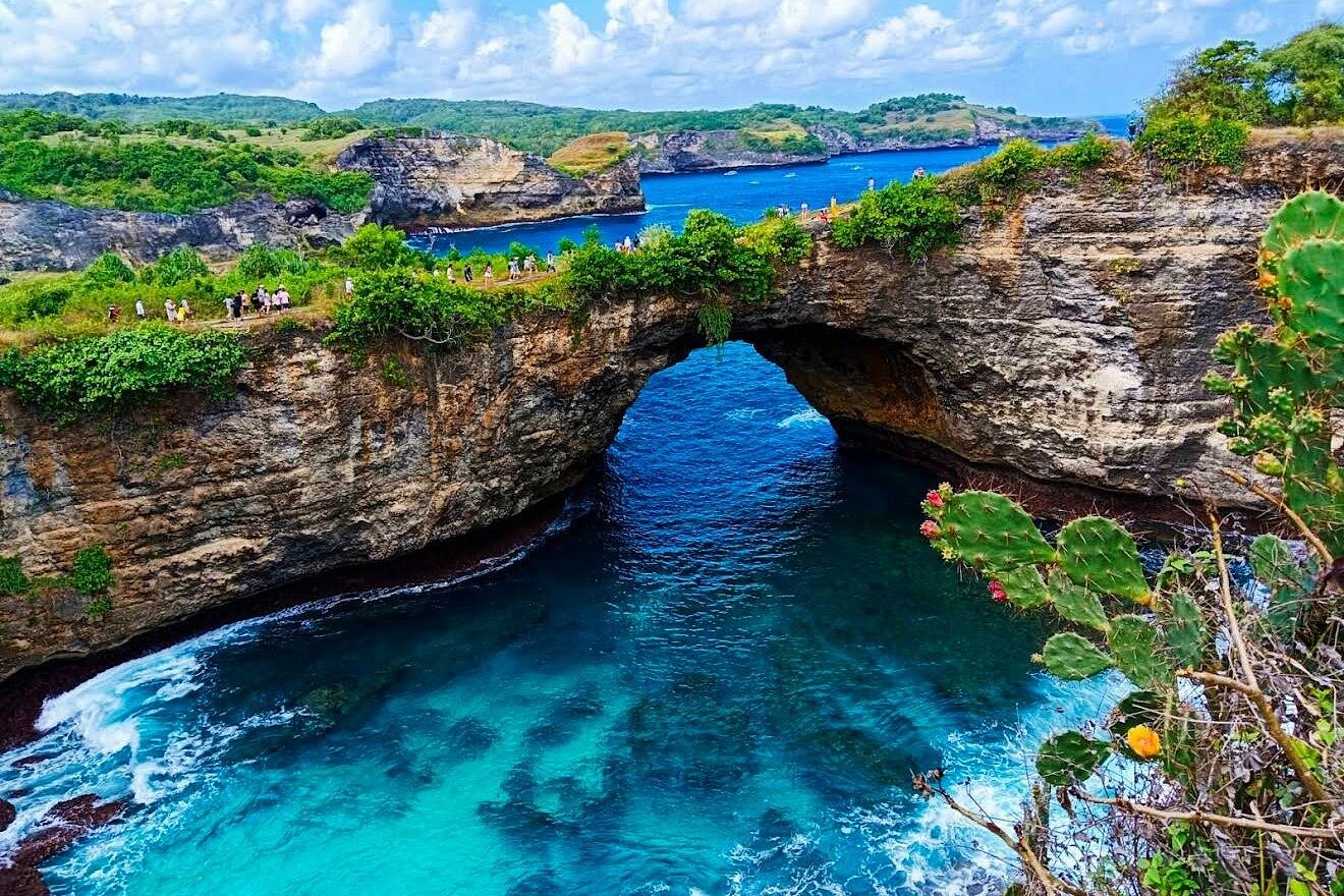 Iconic clifftop landscape on Nusa Penida