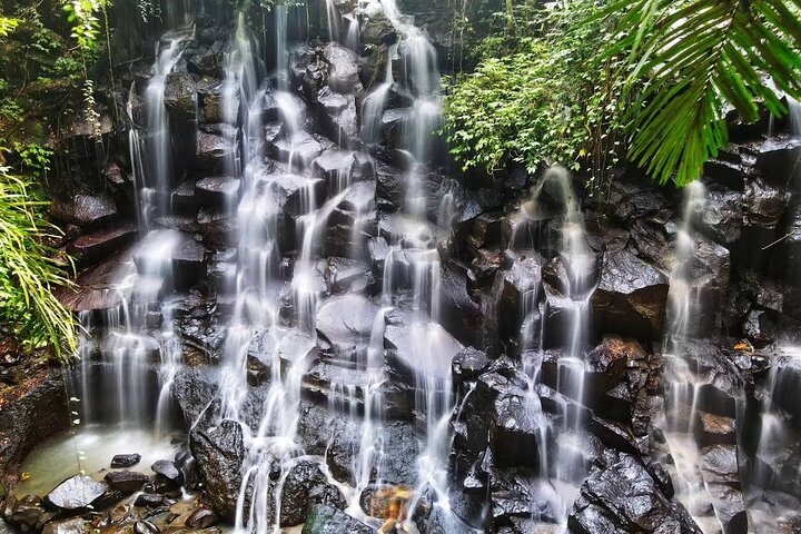 Kanto Lampo waterfall flowing in tiers across rocks
